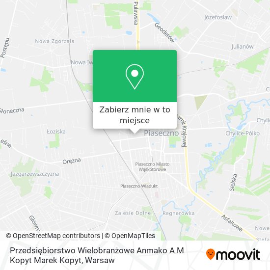 Mapa Przedsiębiorstwo Wielobranżowe Anmako A M Kopyt Marek Kopyt