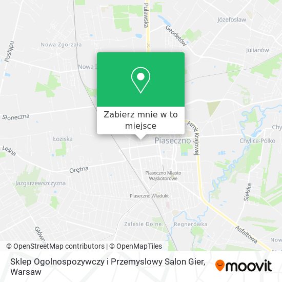 Mapa Sklep Ogolnospozywczy i Przemyslowy Salon Gier