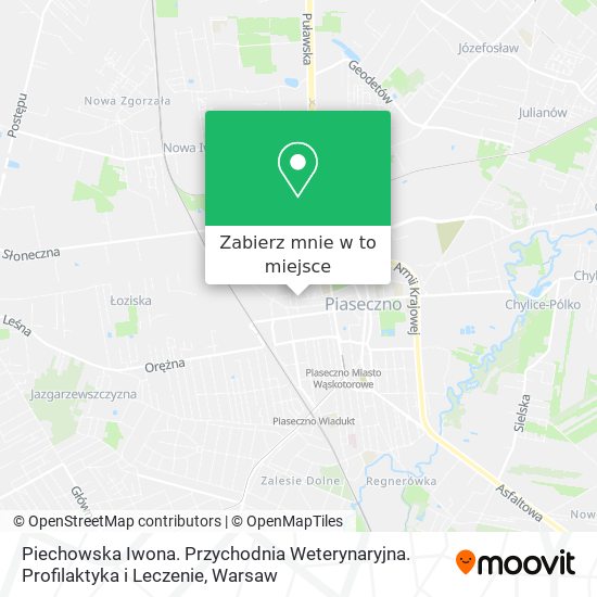 Mapa Piechowska Iwona. Przychodnia Weterynaryjna. Profilaktyka i Leczenie