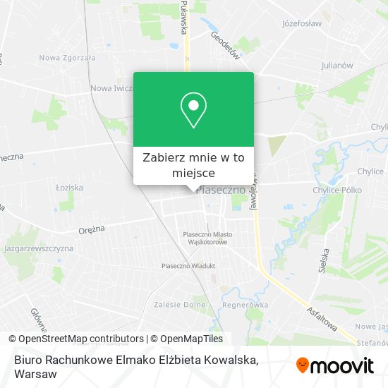 Mapa Biuro Rachunkowe Elmako Elżbieta Kowalska