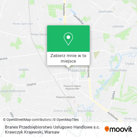 Mapa Branex Przedsiębiorstwo Usługowo Handlowe s.c. Krawczyk Krajewski