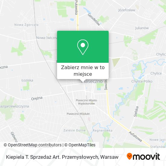 Mapa Kiepiela T. Sprzedaż Art. Przemysłowych