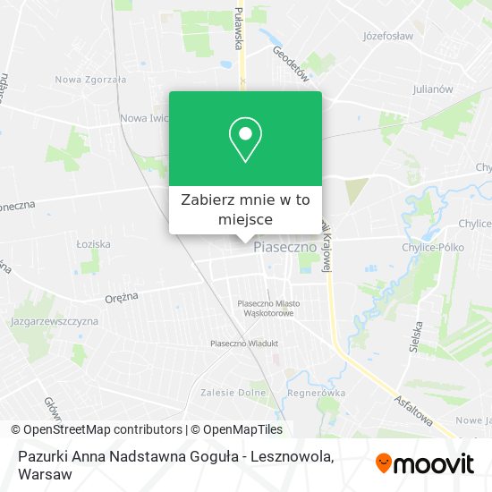 Mapa Pazurki Anna Nadstawna Goguła - Lesznowola