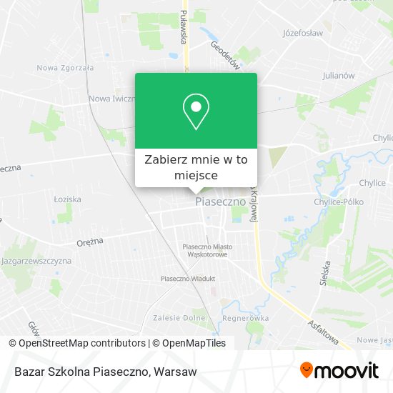 Mapa Bazar Szkolna Piaseczno