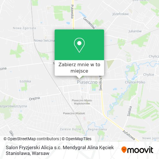 Mapa Salon Fryzjerski Alicja s.c. Mendygrał Alina Kęciek Stanisława