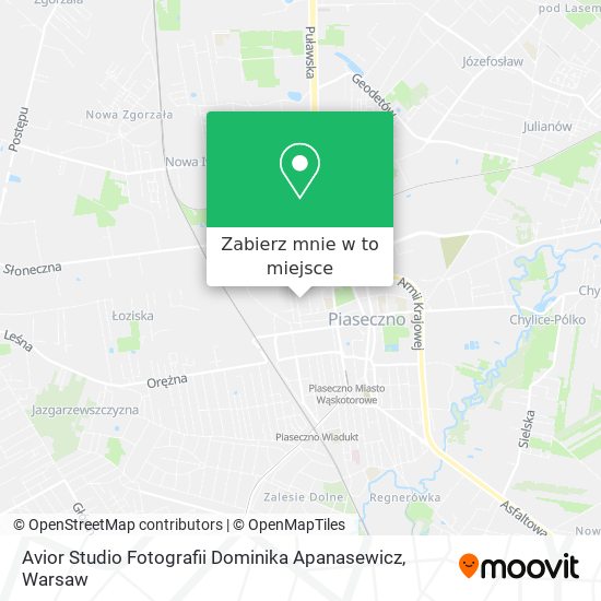 Mapa Avior Studio Fotografii Dominika Apanasewicz