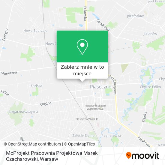 Mapa McProjekt Pracownia Projektowa Marek Czacharowski