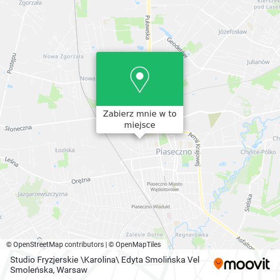 Mapa Studio Fryzjerskie \Karolina\ Edyta Smolińska Vel Smoleńska