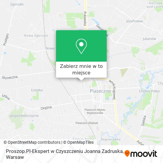 Mapa Proszop.Pl-Ekspert w Czyszczeniu Joanna Zadruska