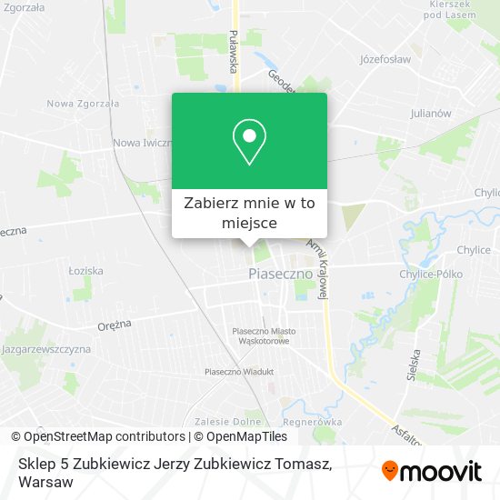 Mapa Sklep 5 Zubkiewicz Jerzy Zubkiewicz Tomasz