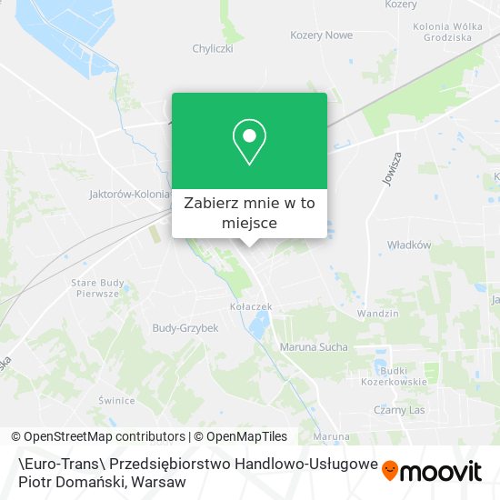 Mapa \Euro-Trans\ Przedsiębiorstwo Handlowo-Usługowe Piotr Domański