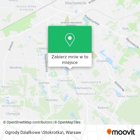 Mapa Ogrody Działkowe \Stokrotka\