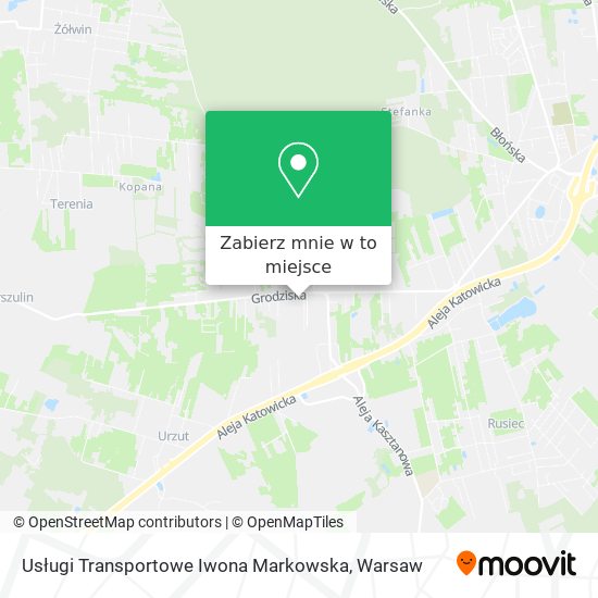 Mapa Usługi Transportowe Iwona Markowska