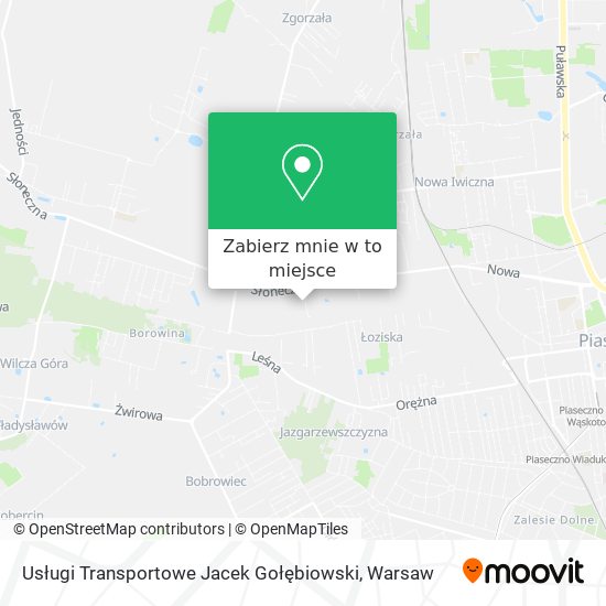 Mapa Usługi Transportowe Jacek Gołębiowski