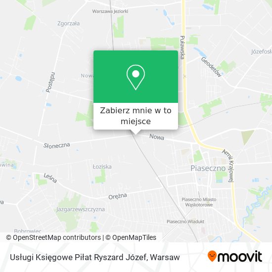 Mapa Usługi Księgowe Piłat Ryszard Józef