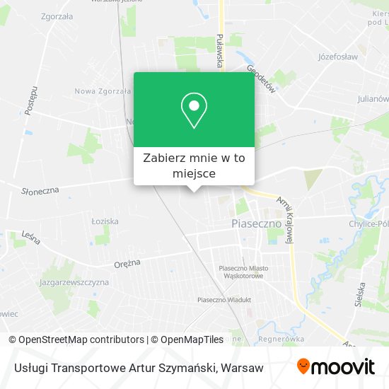 Mapa Usługi Transportowe Artur Szymański