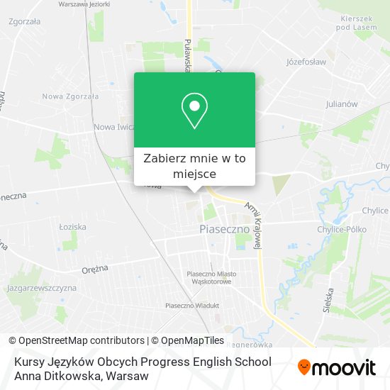 Mapa Kursy Języków Obcych Progress English School Anna Ditkowska