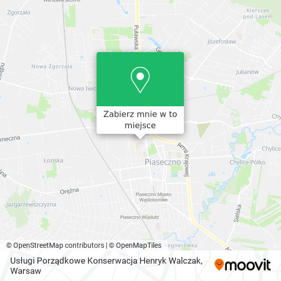 Mapa Usługi Porządkowe Konserwacja Henryk Walczak