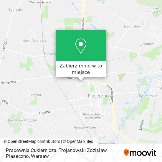 Mapa Pracownia Cukiernicza. Trojanowski Zdzisław Piaseczno