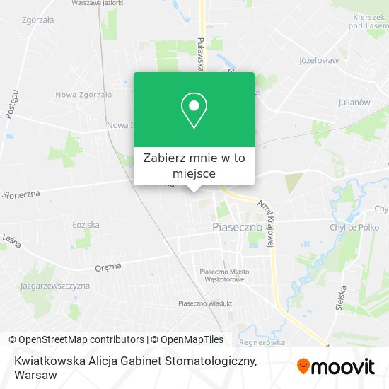 Mapa Kwiatkowska Alicja Gabinet Stomatologiczny