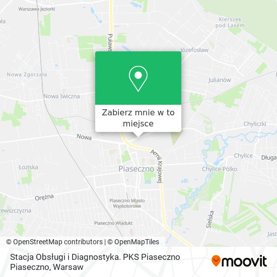 Mapa Stacja Obsługi i Diagnostyka. PKS Piaseczno Piaseczno