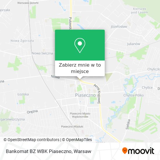 Mapa Bankomat BZ WBK Piaseczno