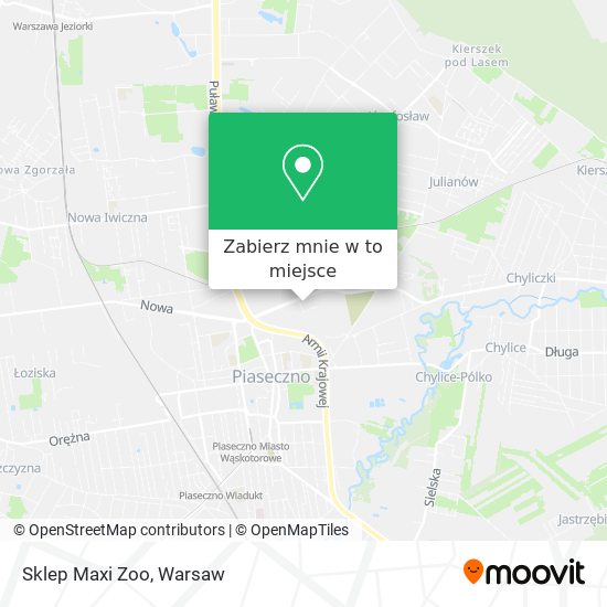 Mapa Sklep Maxi Zoo