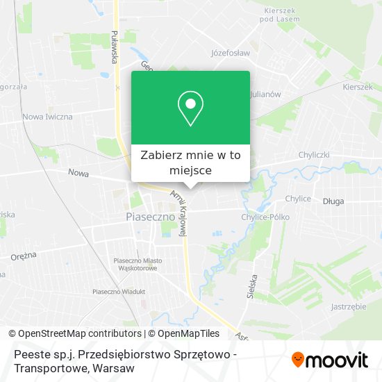 Mapa Peeste sp.j. Przedsiębiorstwo Sprzętowo - Transportowe