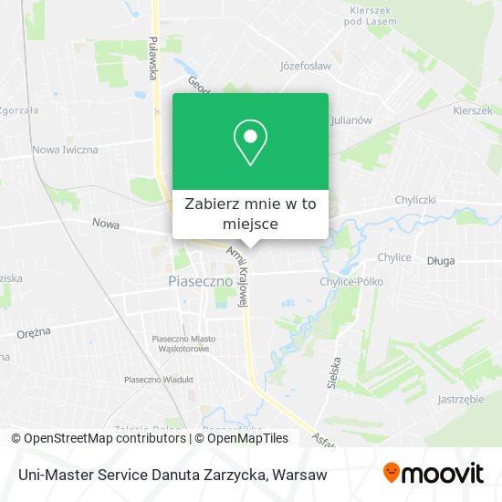 Mapa Uni-Master Service Danuta Zarzycka