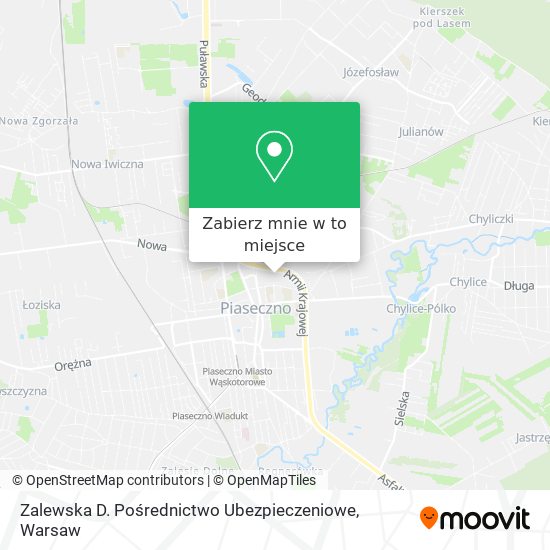 Mapa Zalewska D. Pośrednictwo Ubezpieczeniowe