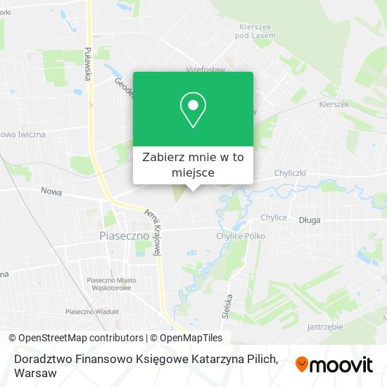 Mapa Doradztwo Finansowo Księgowe Katarzyna Pilich