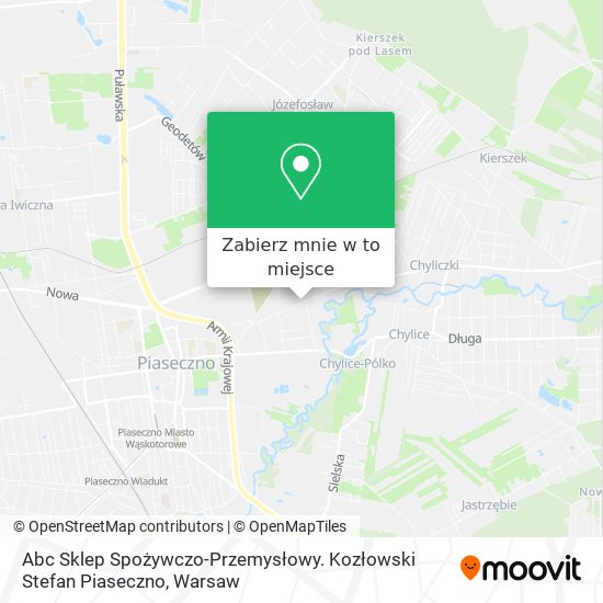 Mapa Abc Sklep Spożywczo-Przemysłowy. Kozłowski Stefan Piaseczno