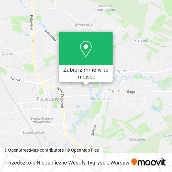 Mapa Przedszkole Niepubliczne Wesoły Tygrysek