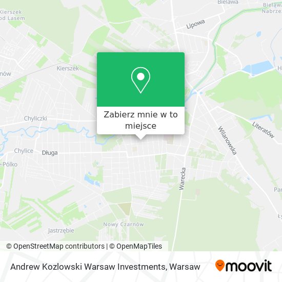 Mapa Andrew Kozlowski Warsaw Investments