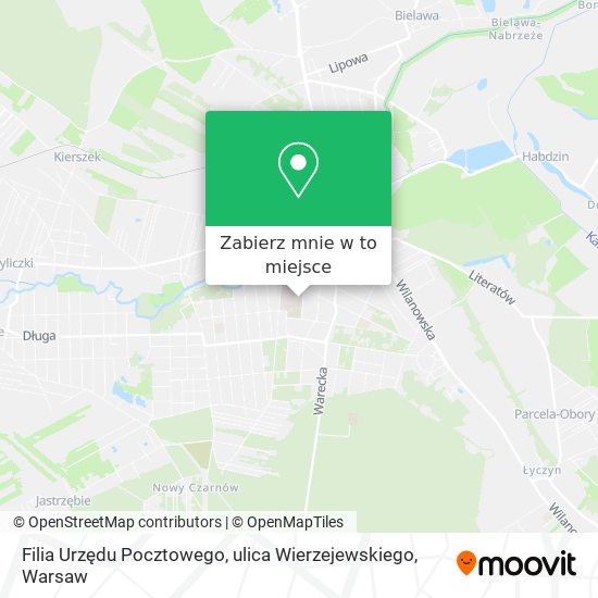 Mapa Filia Urzędu Pocztowego, ulica Wierzejewskiego