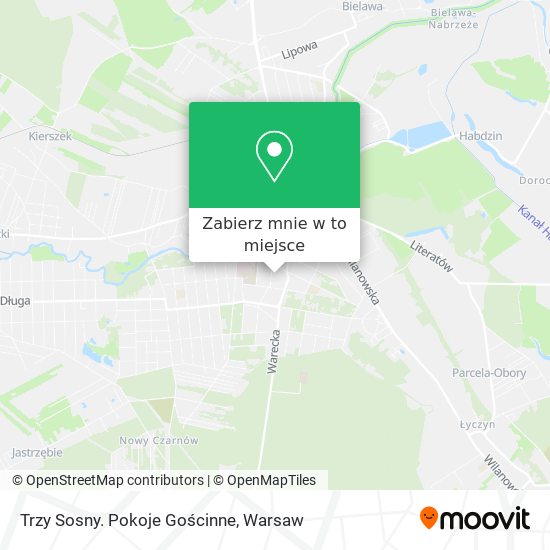 Mapa Trzy Sosny. Pokoje Gościnne