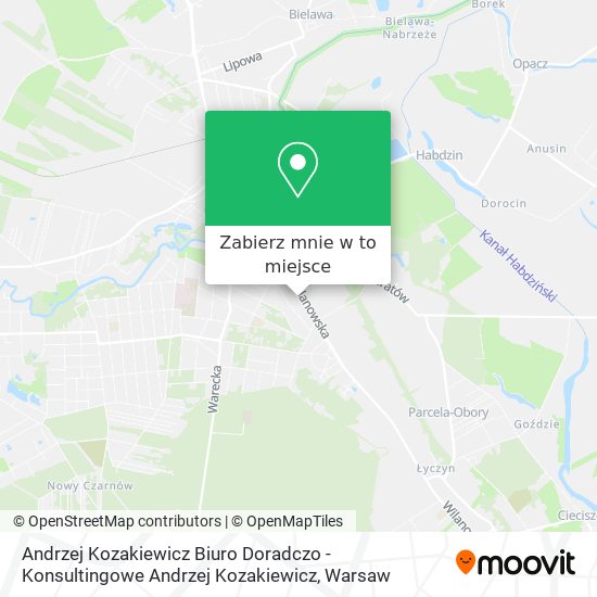 Mapa Andrzej Kozakiewicz Biuro Doradczo - Konsultingowe Andrzej Kozakiewicz