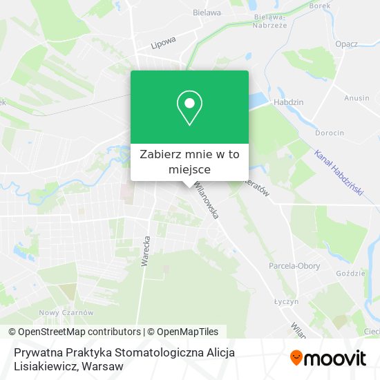 Mapa Prywatna Praktyka Stomatologiczna Alicja Lisiakiewicz