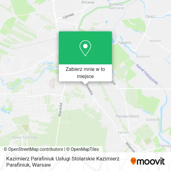 Mapa Kazimierz Parafiniuk Usługi Stolarskie Kazimierz Parafiniuk