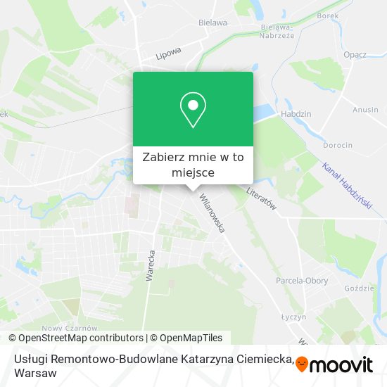 Mapa Usługi Remontowo-Budowlane Katarzyna Ciemiecka