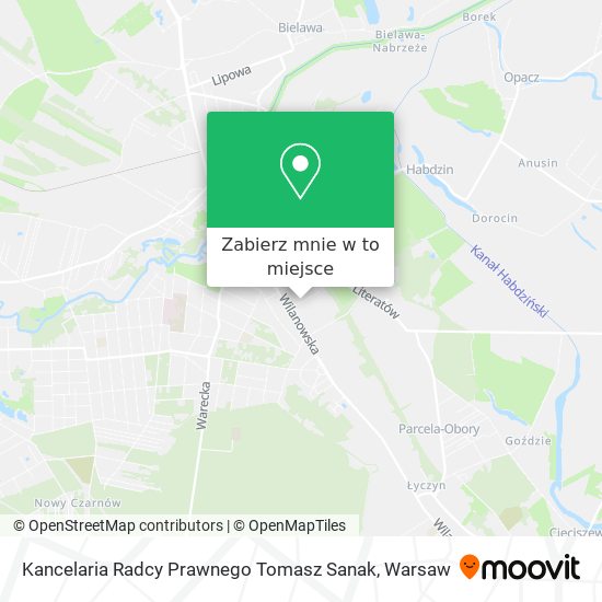 Mapa Kancelaria Radcy Prawnego Tomasz Sanak