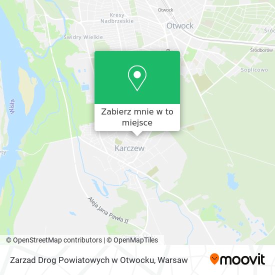 Mapa Zarzad Drog Powiatowych w Otwocku