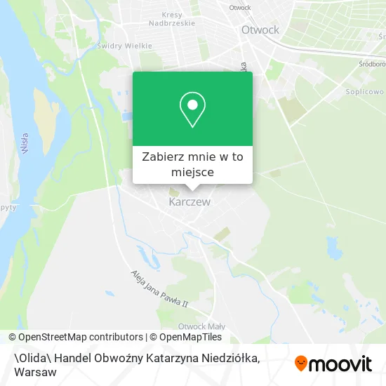 Mapa \Olida\ Handel Obwoźny Katarzyna Niedziółka