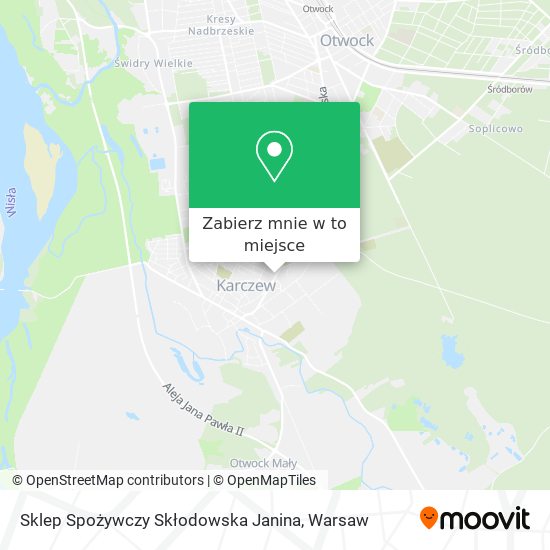 Mapa Sklep Spożywczy Skłodowska Janina