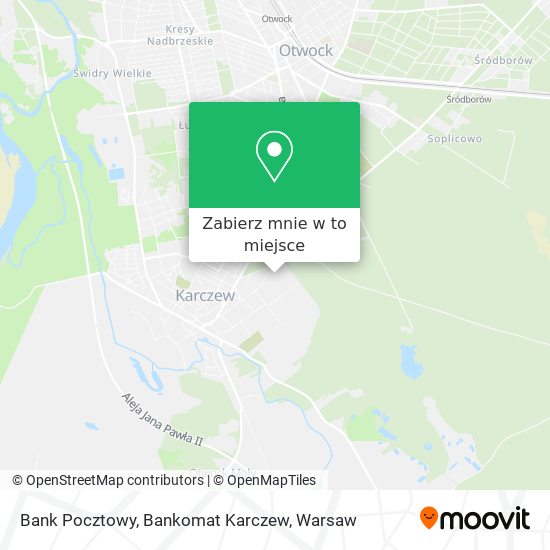 Mapa Bank Pocztowy, Bankomat Karczew