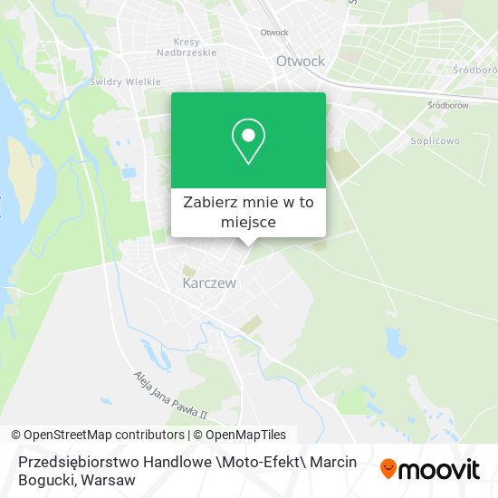 Mapa Przedsiębiorstwo Handlowe \Moto-Efekt\ Marcin Bogucki