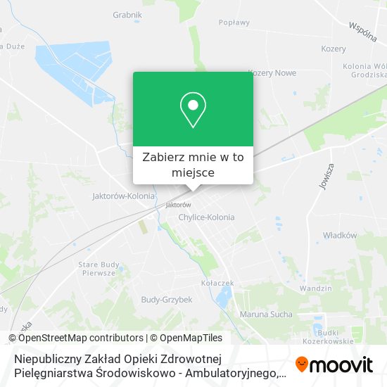 Mapa Niepubliczny Zakład Opieki Zdrowotnej Pielęgniarstwa Środowiskowo - Ambulatoryjnego