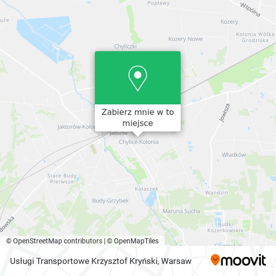 Mapa Usługi Transportowe Krzysztof Kryński