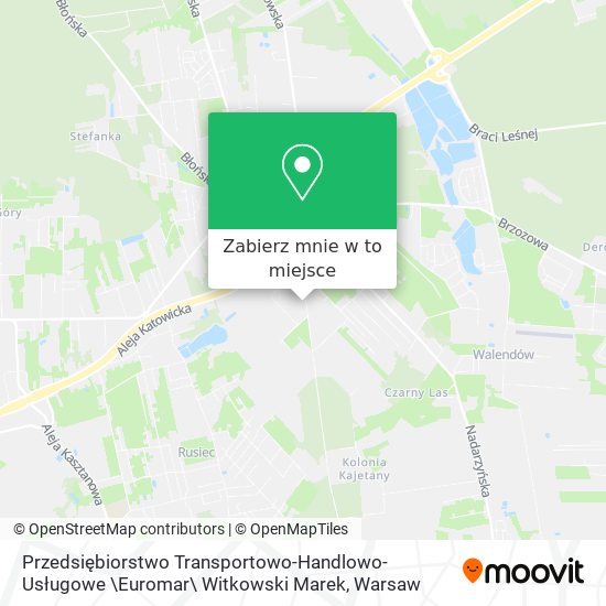 Mapa Przedsiębiorstwo Transportowo-Handlowo-Usługowe \Euromar\ Witkowski Marek