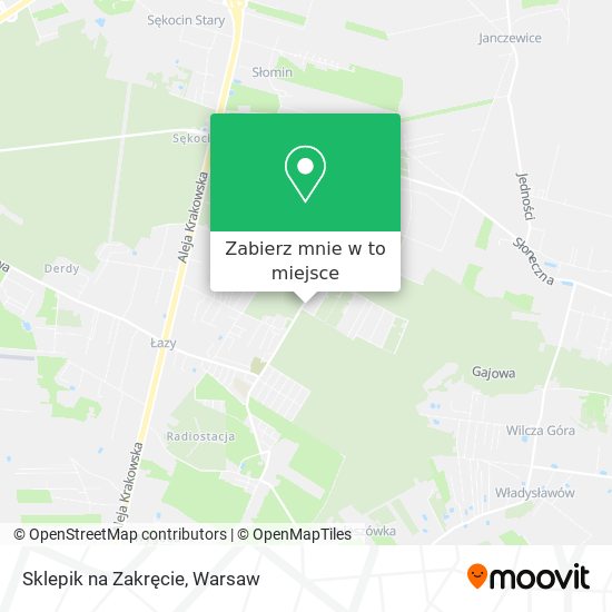 Mapa Sklepik na Zakręcie